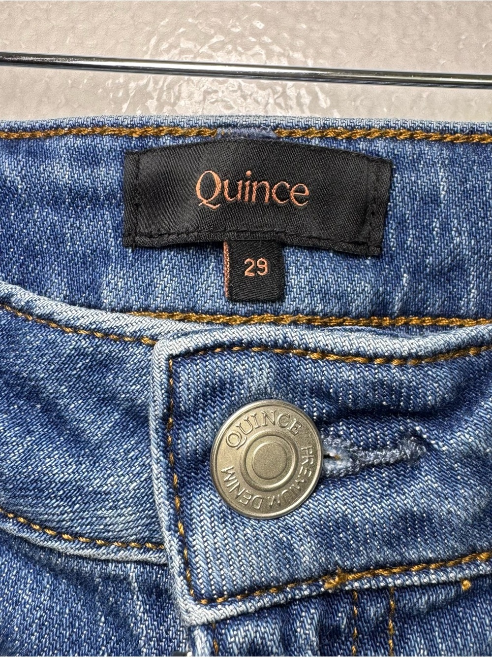 Quince Relaxed Straight Bella Stretch Jeans Sz 29 - Picture 3 of 4